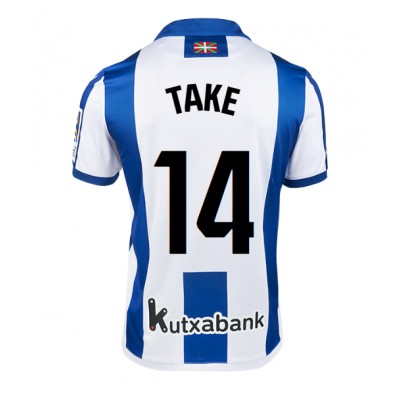 Fotbalové Dres Real Sociedad Takefusa Kubo #14 Domácí 2024-25 Krátký Rukáv Fotbalové Dres Real Sociedad Takefusa Kubo #14 Domácí 2024-25 Krátký Rukáv